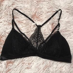Black lace bralette